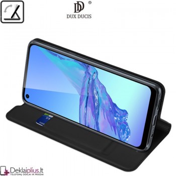 Dux Ducis dirbtinės odos atverčiamas dėklas - juodas (Oppo A53/A53S) Dux Ducis dirbtinės odos atverčiamas dėklas - juodas (Oppo A53/A53S)